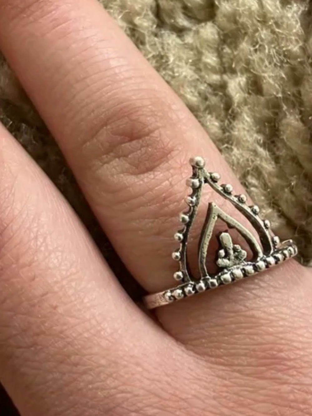 Shams Indian Ring in Silver, Amazing - Picture 2 of 4